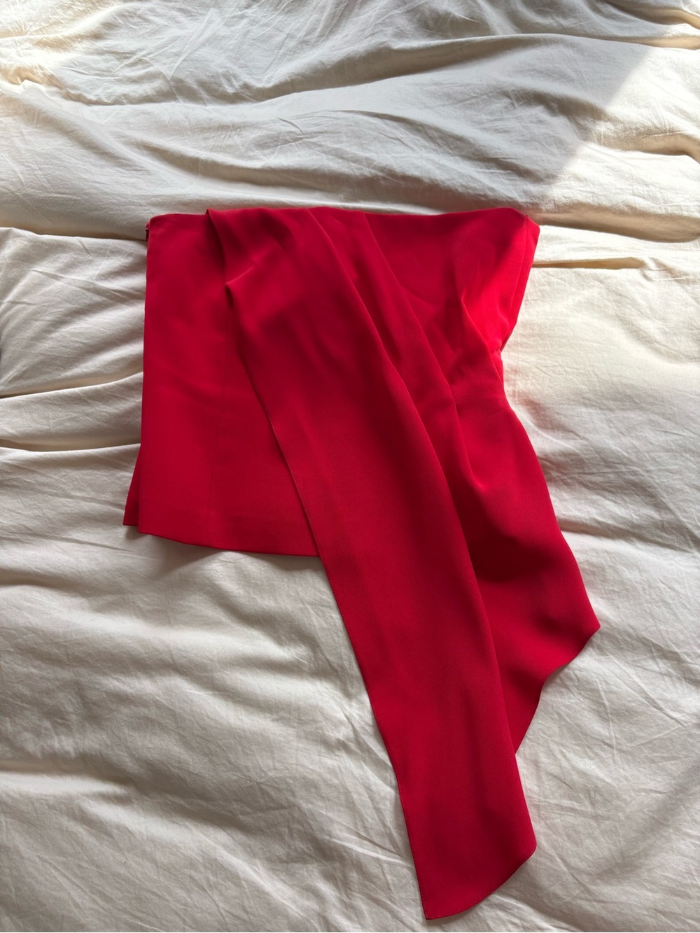 Women’s Red Strapless Structured Top